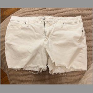 Universal Thread White Denim Distressed Shorts Size 14